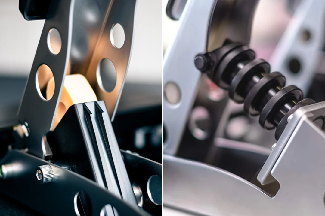 Pedales de potenciómetro vs. load cell: El secreto para frenar mejor